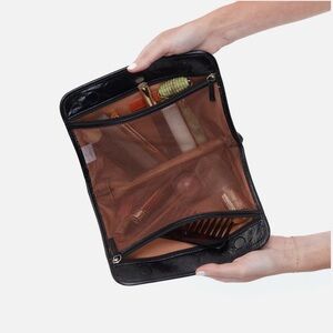 HOBO Black Leather Toiletry Bag
